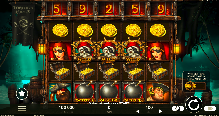 Игровой автомат Tortuga CodeX